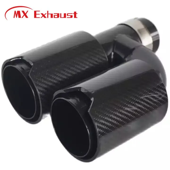 Autoteile-Zubehör201 304 Edelstahl glänzend geschmiedet Universal-Auspuff-Schalldämpferspitze aus Kohlefaser